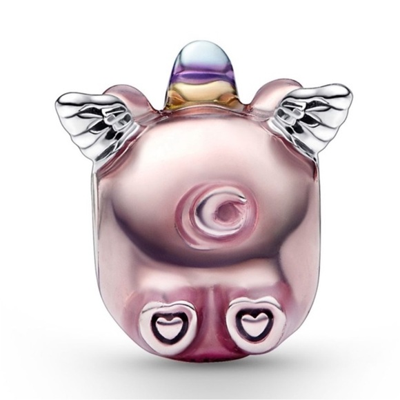 NWOT Flying Unicorn Pig Charm Sterling Silver 925 - Picture 2 of 13